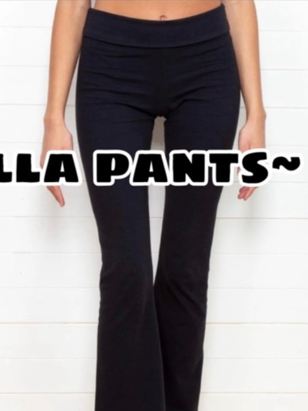 NWT Brandy Melville Priscilla Black Boot Cut Flare Pants